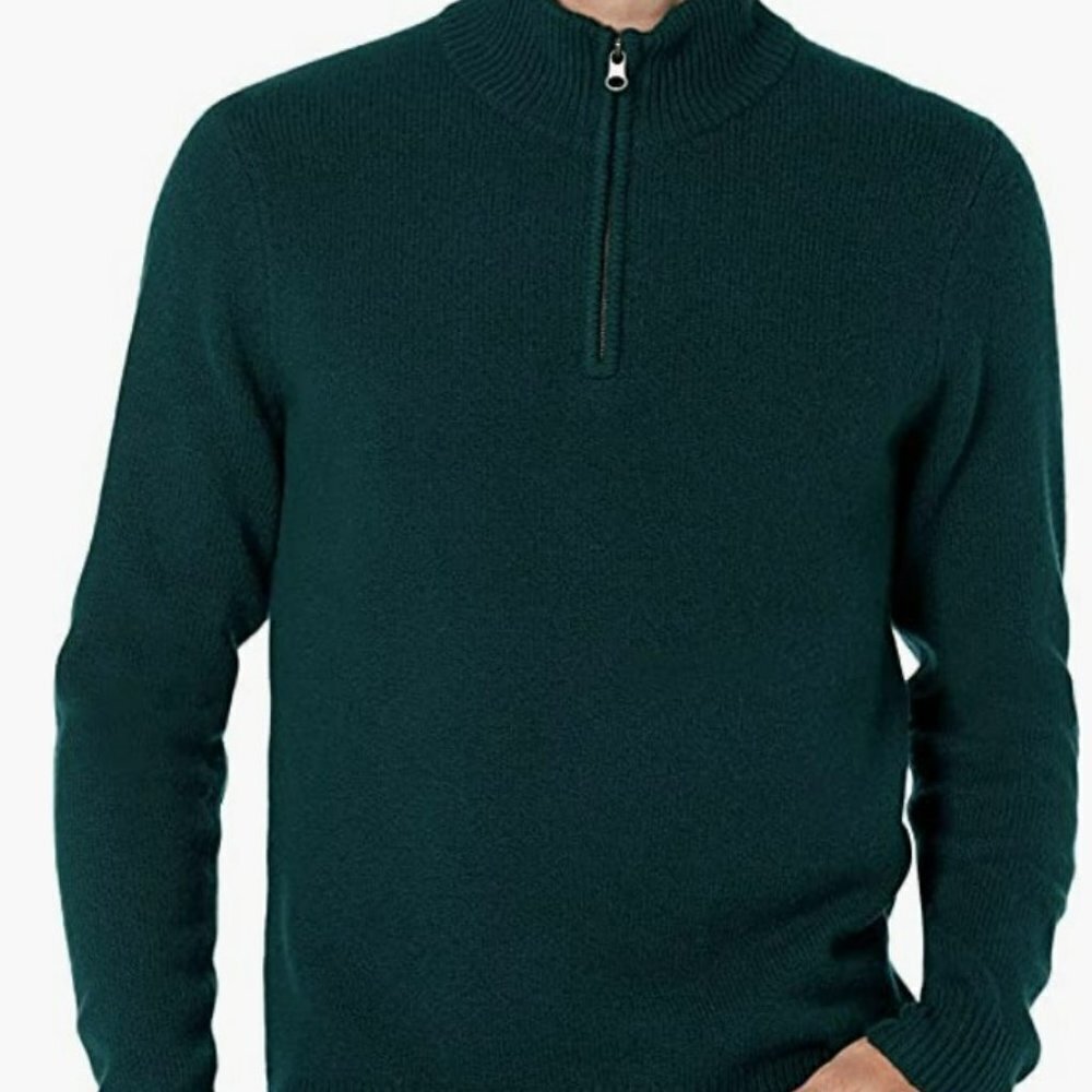 Amazon Essentials Men's Long-Sleeve Soft Touch Quarter-Zip Sweater Size XL